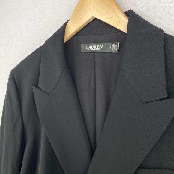 LAUREN RALPH LAUREN Blazer 18 Double Breasted Suit Coat Jacket Black - Picture 4 of 13